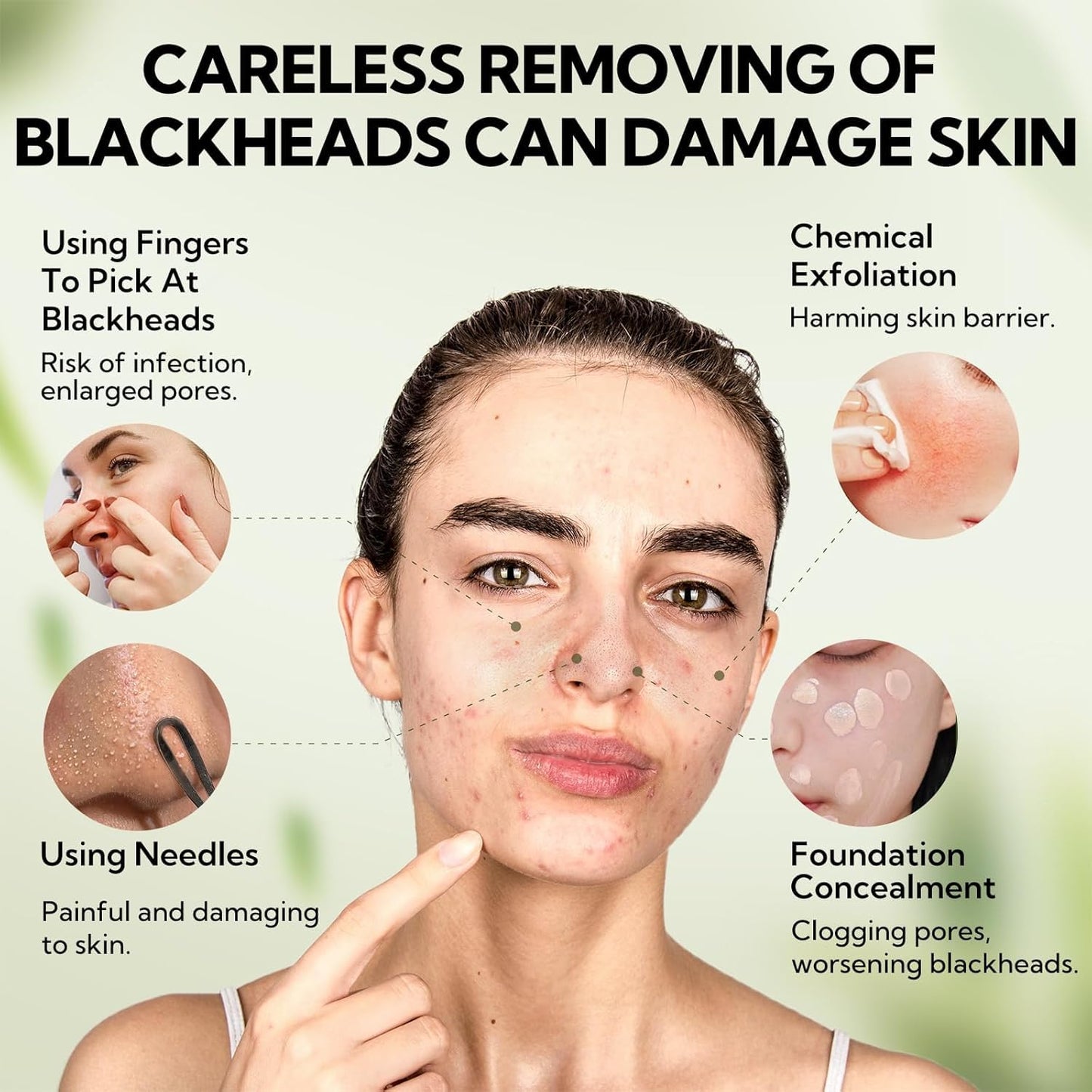 SKY-TOUCH Blackhead Removal Mask Peel Off Facial Black Mask, Purifying Bamboo Charcoal Nose Facial, Removes Blackheads Acne, Deep Pore Cleansing, Skin Brightening for All Skin Types of Men and Women