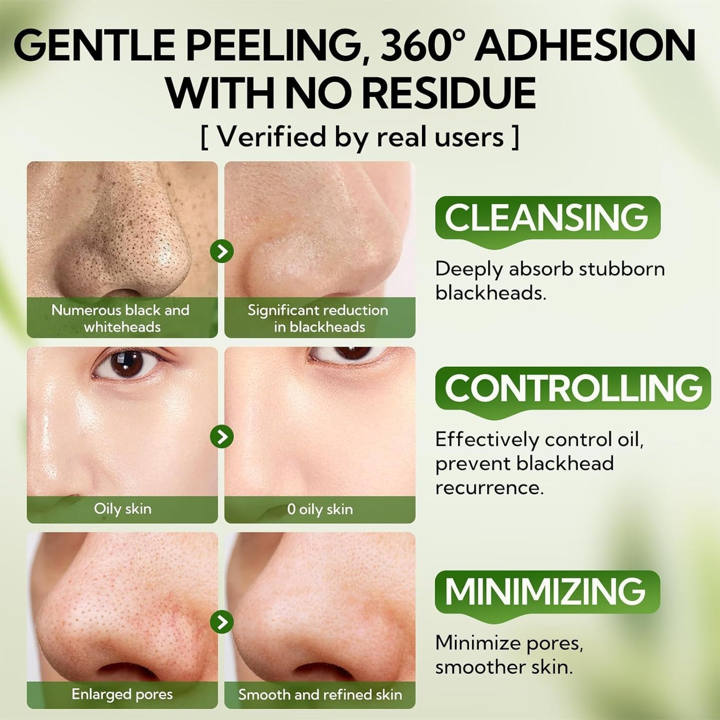 SKY-TOUCH Blackhead Removal Mask Peel Off Facial Black Mask, Purifying Bamboo Charcoal Nose Facial, Removes Blackheads Acne, Deep Pore Cleansing, Skin Brightening for All Skin Types of Men and Women