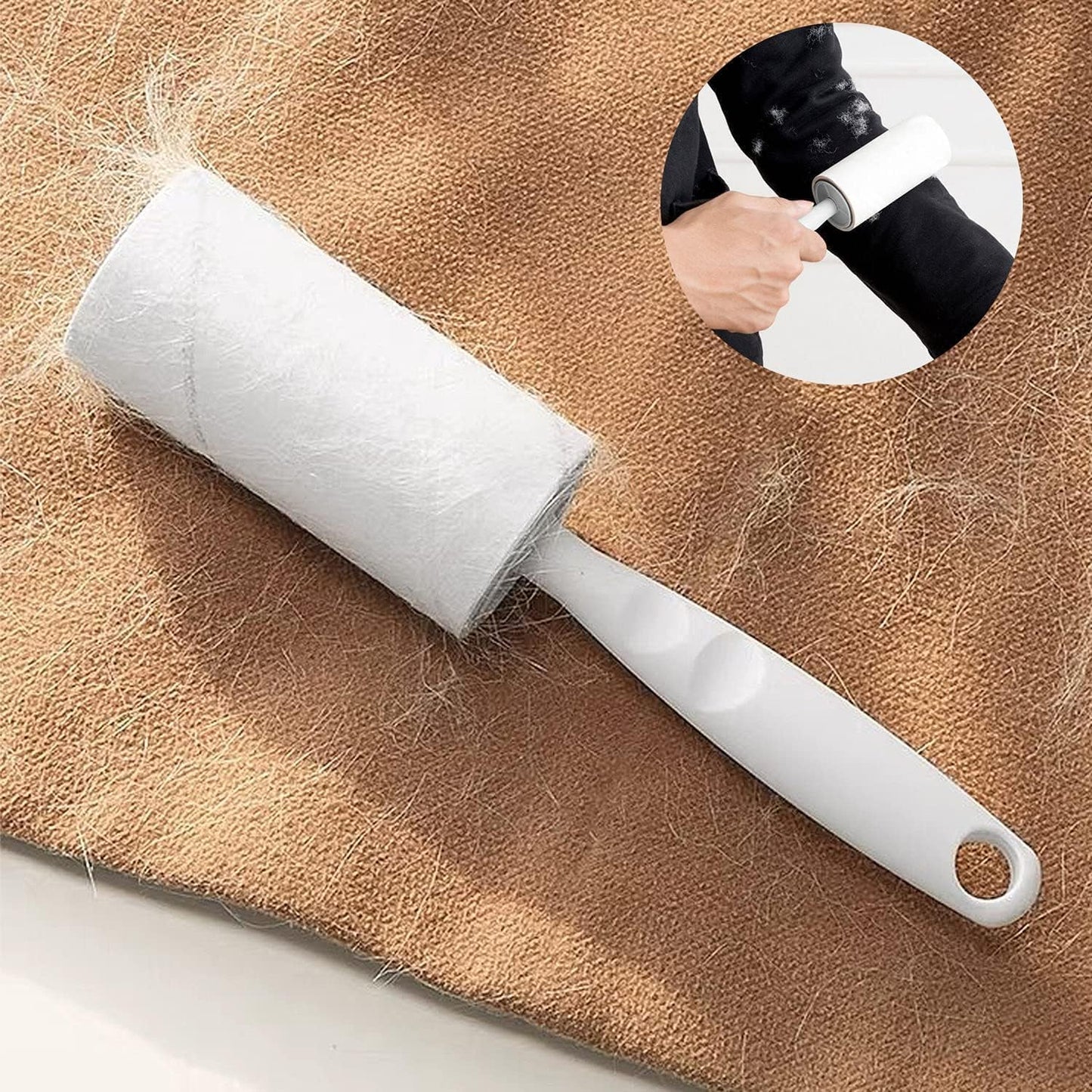 SKY-TOUCH Lint Roller Remover Hair Kit｜Extra Sticky Reusable Lint Remover｜6 Rollers+1 Upgraded Handles｜Full 270 Sheets｜Perfect for Clothes,Furniture,Bed,Car,and Pet Hair,Carpet,Dust