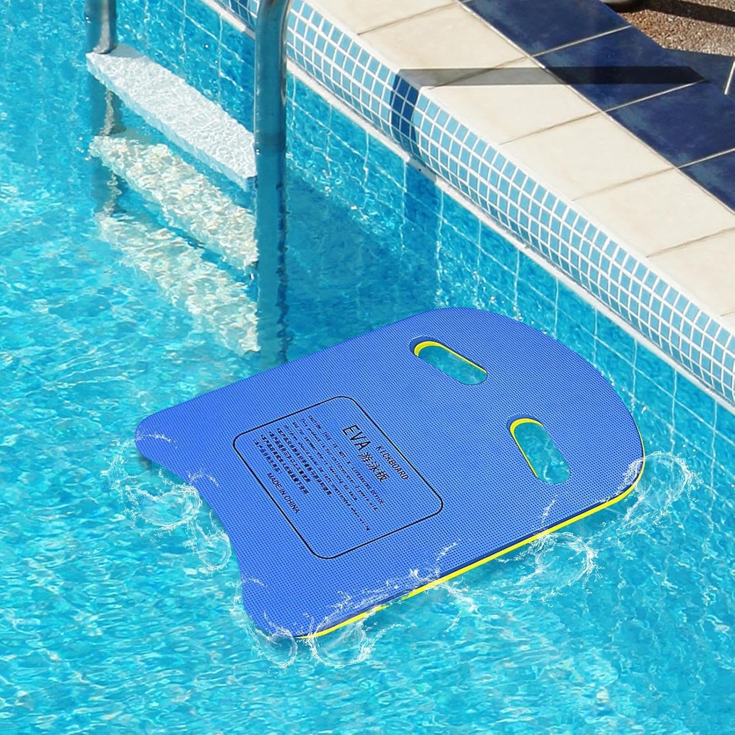 SKY-TOUCH Swimming Kickboard for Adults & Kids - EVA Training Kick Board for Pool & Open Water, Swimming Aid & Exercise Equipment, One Size, Durable & Lightweight(Blue&Yellow)