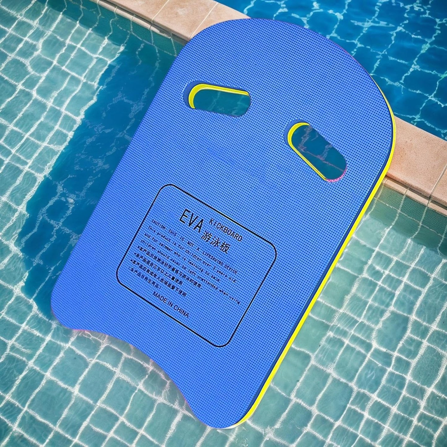 SKY-TOUCH Swimming Kickboard for Adults & Kids - EVA Training Kick Board for Pool & Open Water, Swimming Aid & Exercise Equipment, One Size, Durable & Lightweight(Blue&Yellow)