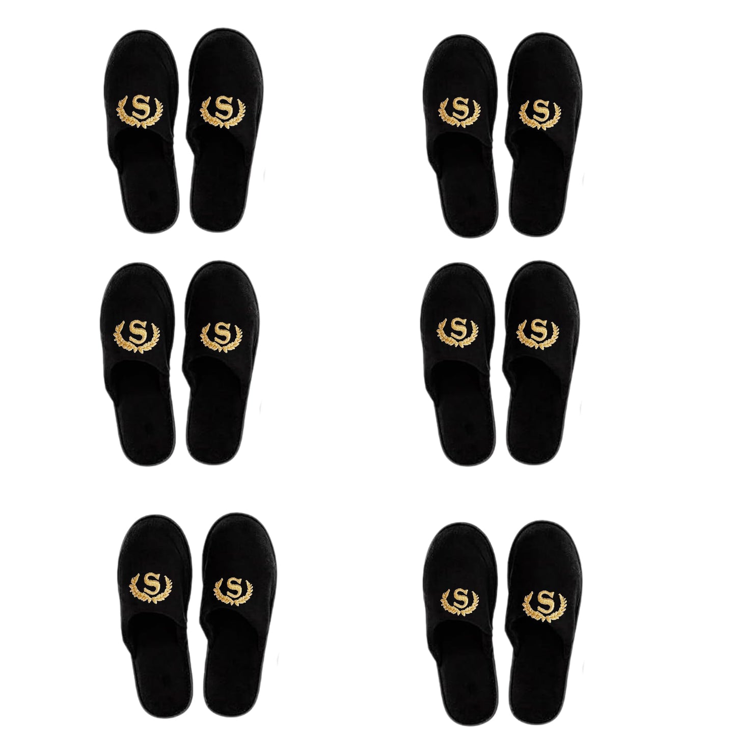SKY-TOUCH 6 Pairs of Non Slip Disposable Spa Slippers, Eco-Friendly Indoor Slippers for Bathroom, Bedroom, Hotel, Flight,Spa,Unisex Fits 42-46, Individually Package