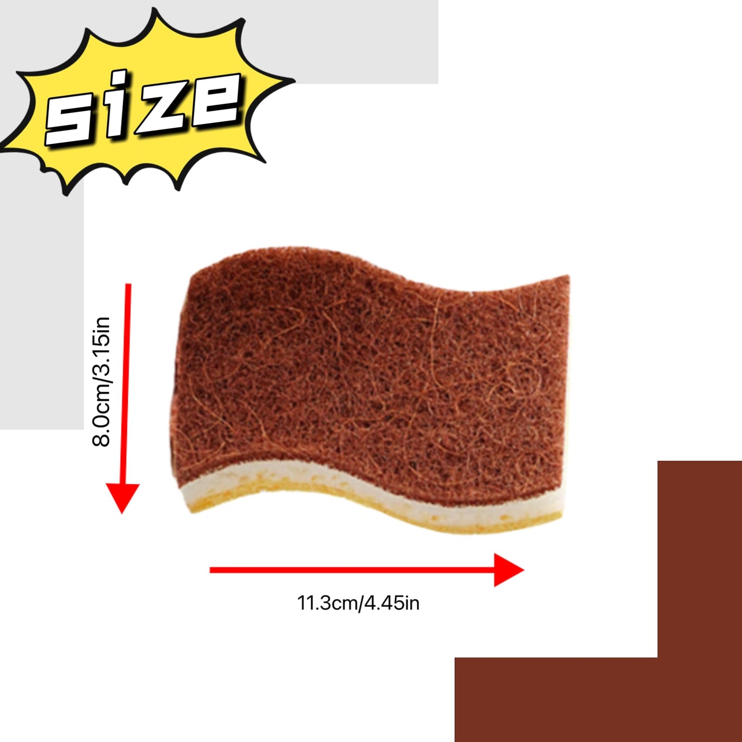 SKY-TOUCH 24 PACK Cleaning Sponges, Natural Jute Pulp & Coconut Fiber Scrubber Sponges for Dishwashing, Pot Scrubbing, and Kitchen Cleaning, Eco-Friendly, Durable, Multi-Purpose Sponges