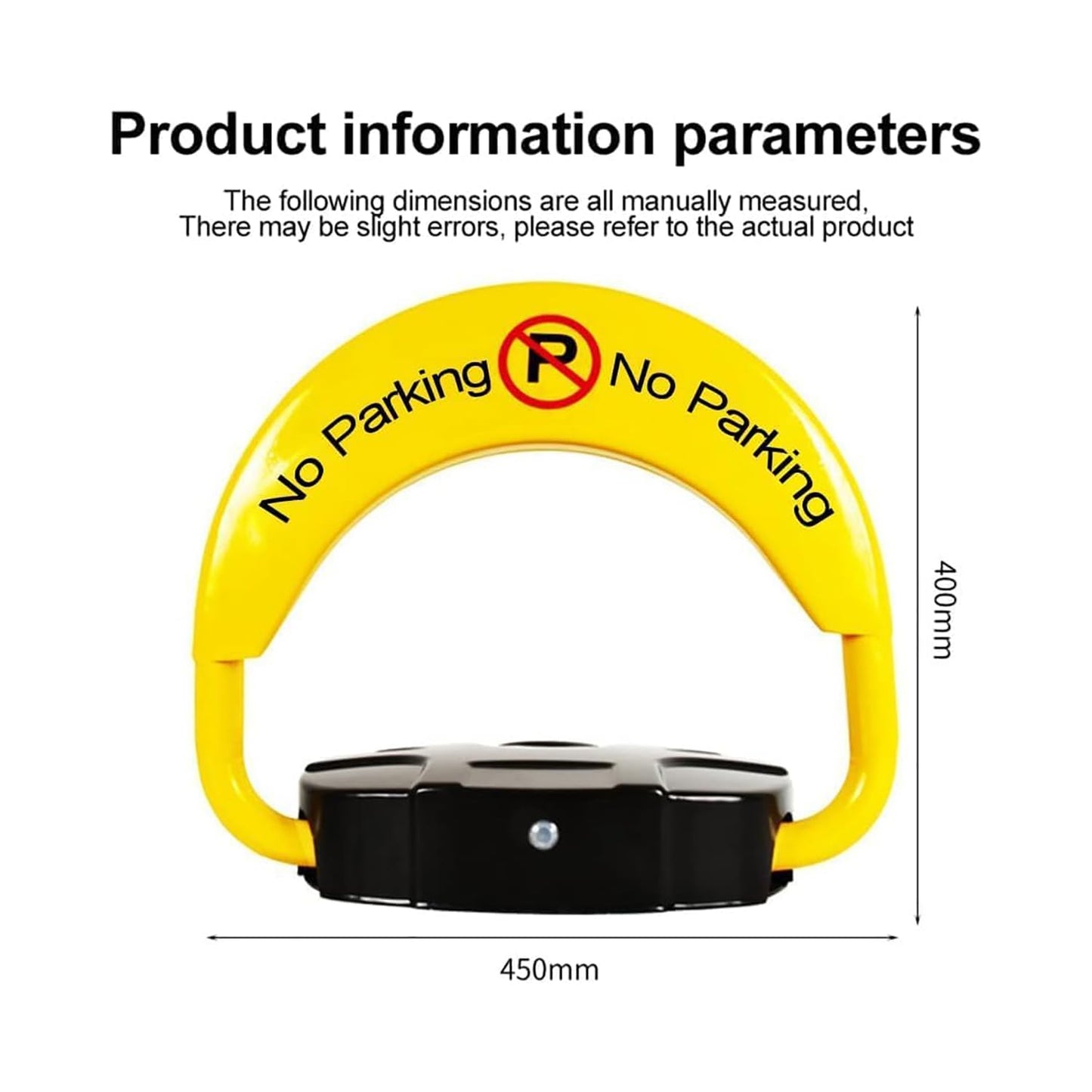 SKY-TOUCH Parking Lock, Remote Control Parking Lock Parking Space Folding Car With Alarm Function Suitable for Homes Businesses Offices And Commercial Premises（Without Battery）