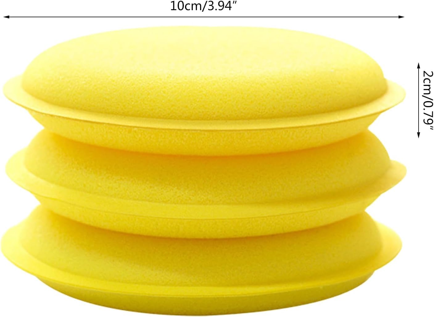 SKY-TOUCH 12-Pack Car Wax Applicator Sponges, High-Density Circular Foam Pads for Polishing & Buffing, Soft Microfiber Cleaning Sponge for Car Detailing, Auto Waxing