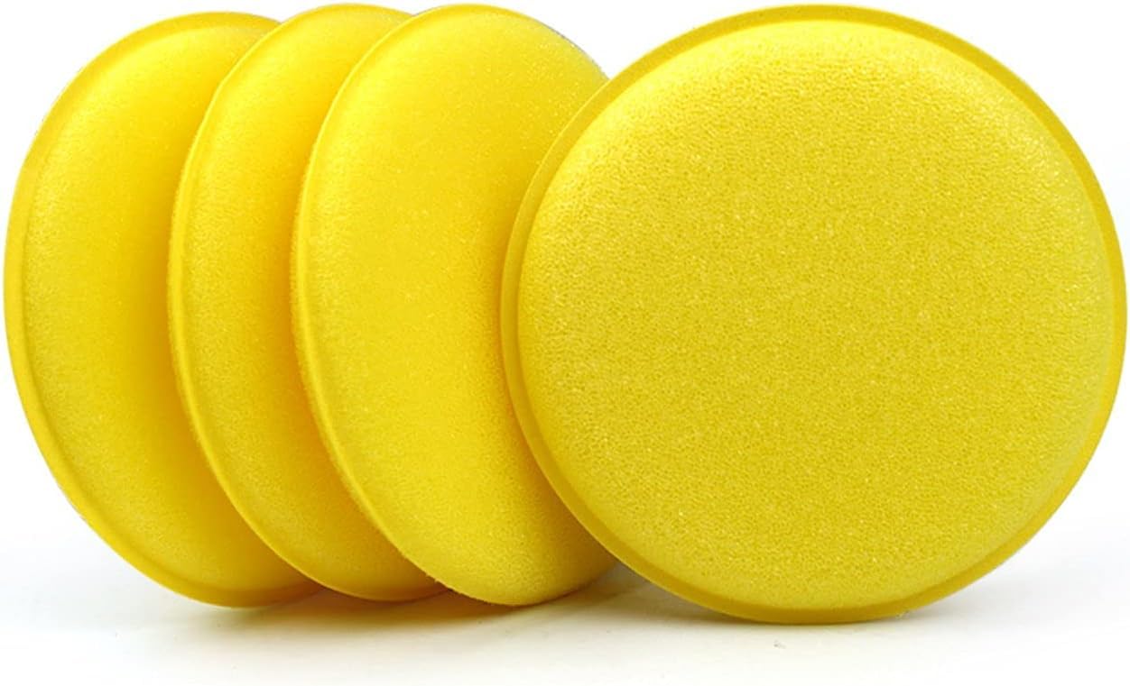 SKY-TOUCH 12-Pack Car Wax Applicator Sponges, High-Density Circular Foam Pads for Polishing & Buffing, Soft Microfiber Cleaning Sponge for Car Detailing, Auto Waxing