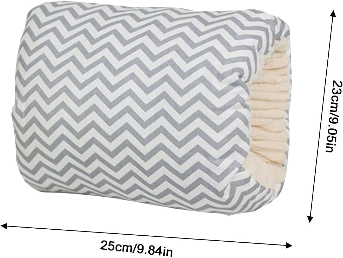 SKY-TOUCH Cozy Cradle Pillow, Baby Nursing for Arm Cotton Cozy Cradle Nursing Arm Pillow Head Support Feeding Slip-on Breastfeeding for Baby 25x23cm, Grey