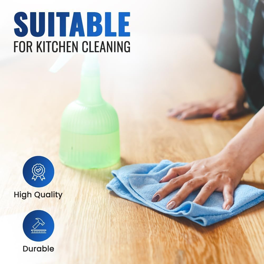 SKY-TOUCH 20 PACK Microfibre Cleaning Cloths, Highly Absorbent Cleaning Supplies, Lint Free Cloths for Multiple-Use, Washable Cloth Duster for House, Kitchen, Car, Motorbike, Windows 30 x 30 cm
