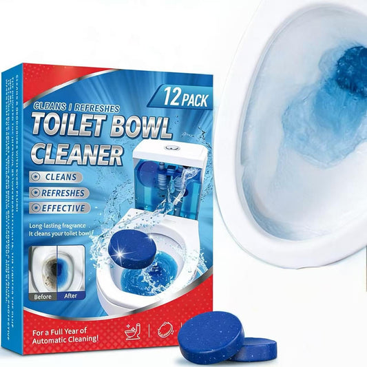 SKY-TOUCH Toilet Cleaning Blocks with Blue Foam – 12-Pack, Long-Lasting Toilet Cleaner, Deodorizes & Cleans, Easy to Use