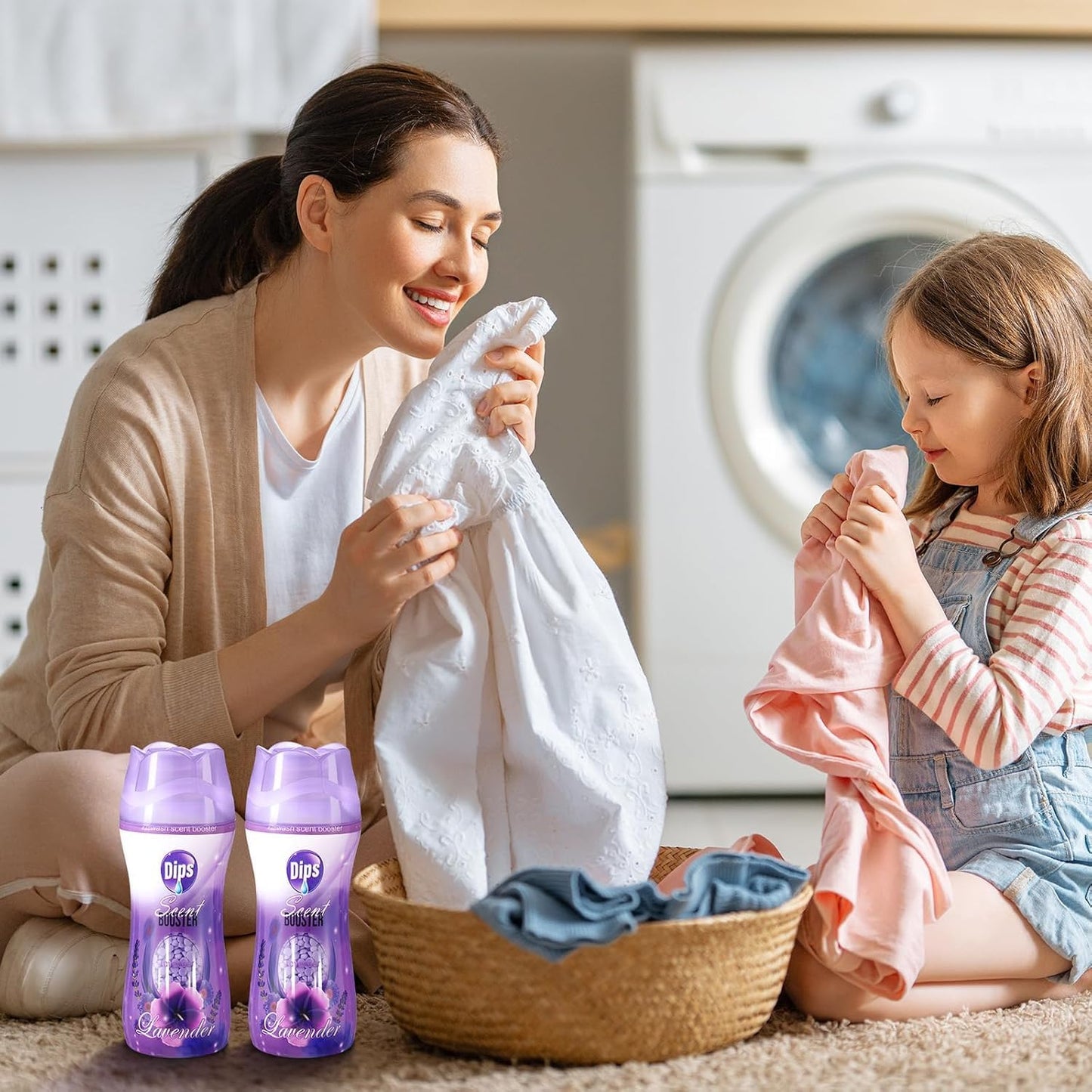 SKY-TOUCH 2 Bottles（520g）Lavender Scent Laundry Booster Beads, Premium Fragrance for Fresh & Soft Clothes, Long-Lasting Scent, Easy Dissolve, No Residue