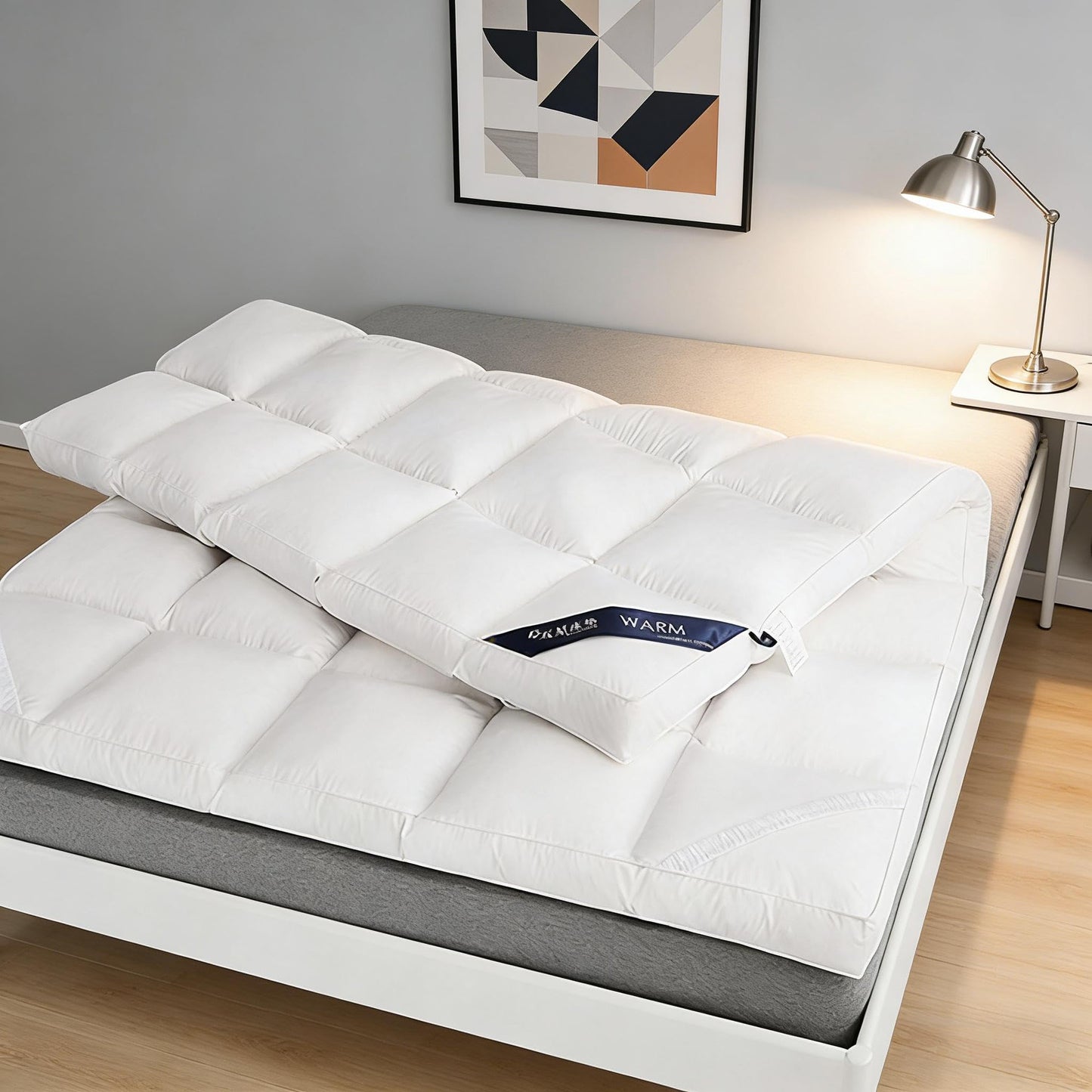 SKY-TOUCH Tatami Floor Mattress, Sleeping Pad Foldable Roll Up Dormitory Mattress Pad,7D Hollow Fiber Filled, For optimal use, must be paired with a Simmons mattress