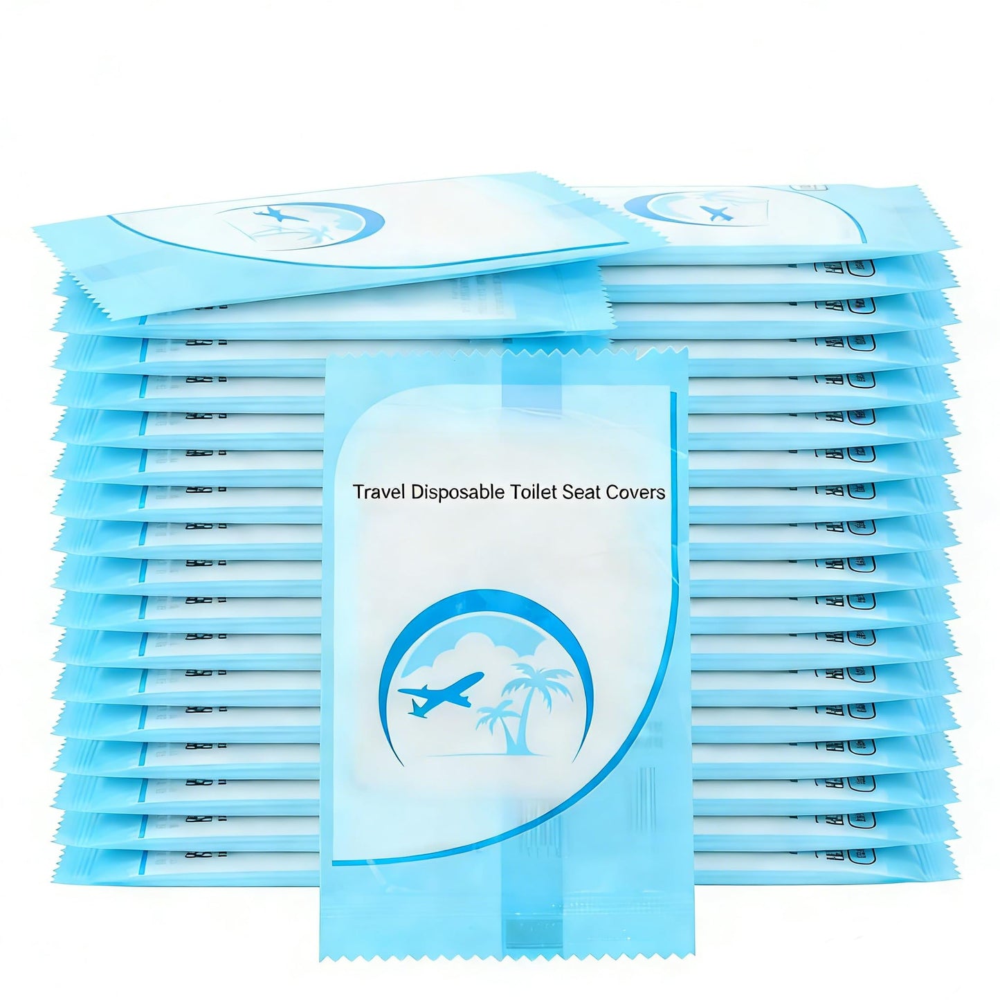 SKY-TOUCH 50PCS Disposable Toilet Seat Covers, Waterproof & Portable Travel Mat, Non-Slip PE Toilet Seat Protector for Public Restrooms, Hotels, Camping, and Travel