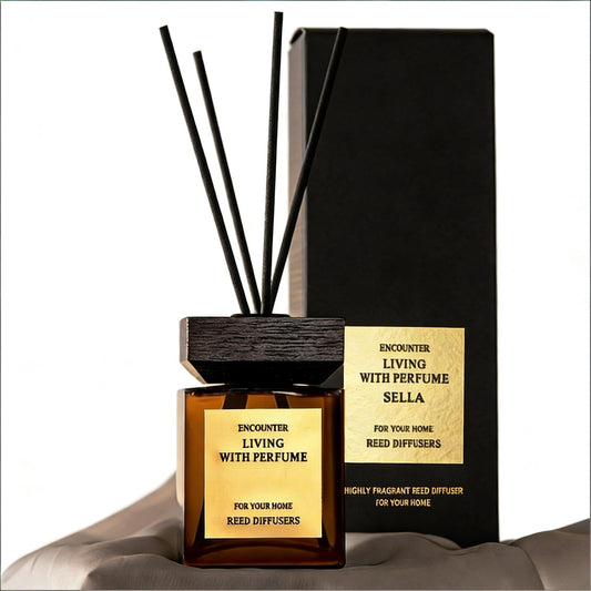 SKY-TOUCH Shangri-La Reed Diffuser - 180ml Luxury Long-Lasting Room Fragrance Oil, Natural Aromatherapy, Scented Air Freshener for Home, Office & Bathroom, Eco-Friendly Wooden Lid