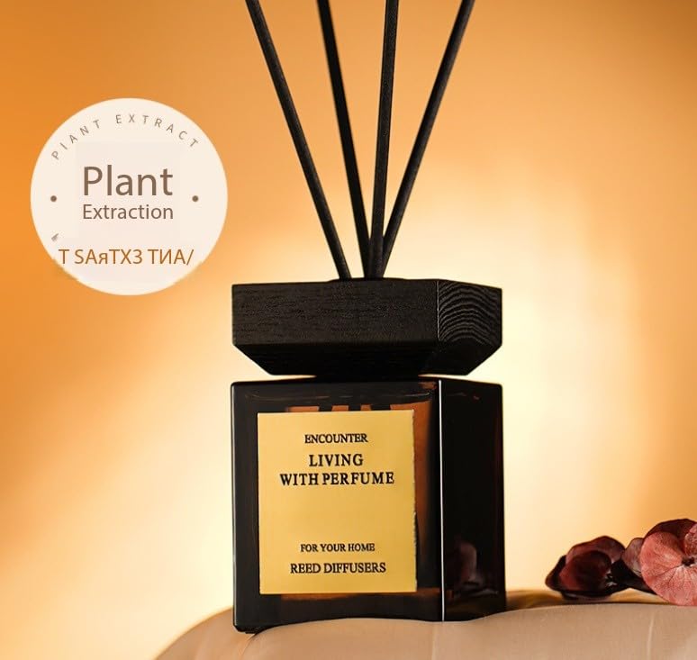 SKY-TOUCH Shangri-La Reed Diffuser - 180ml Luxury Long-Lasting Room Fragrance Oil, Natural Aromatherapy, Scented Air Freshener for Home, Office & Bathroom, Eco-Friendly Wooden Lid