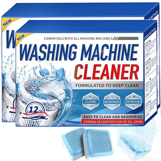 SKY-TOUCH 24PCS Washing Machine Cleaner Tablets – Powerful Descaler & Stain Remover for Dishwashers & Washing Machines, Deep Clean & Disinfect