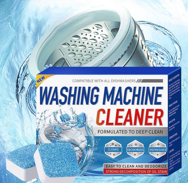 SKY-TOUCH 24PCS Washing Machine Cleaner Tablets – Powerful Descaler & Stain Remover for Dishwashers & Washing Machines, Deep Clean & Disinfect