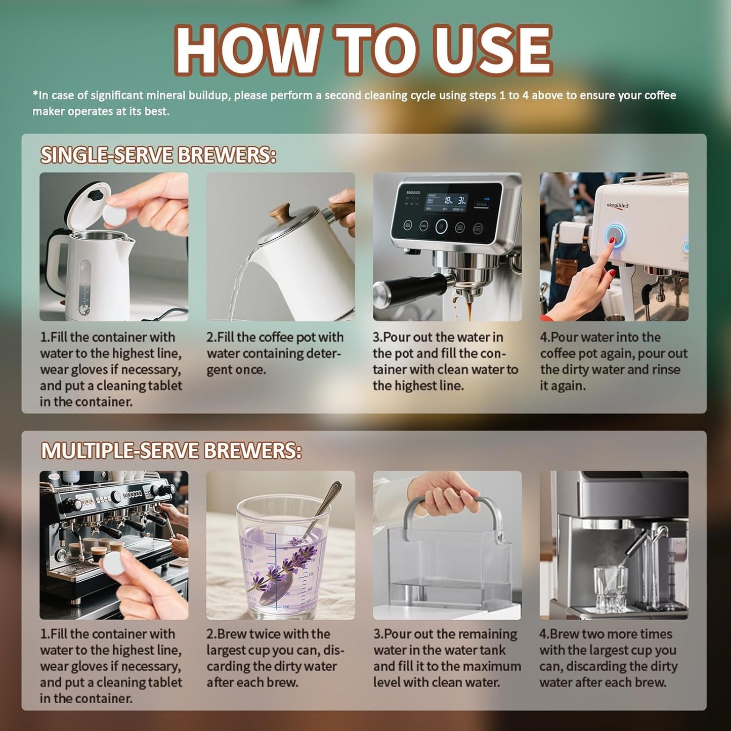 SKY-TOUCH 24pcs Coffee Machine Descaling Tablets – Effective Cleaning, Removes Limescale & Stains, Compatible with All Coffee Makers