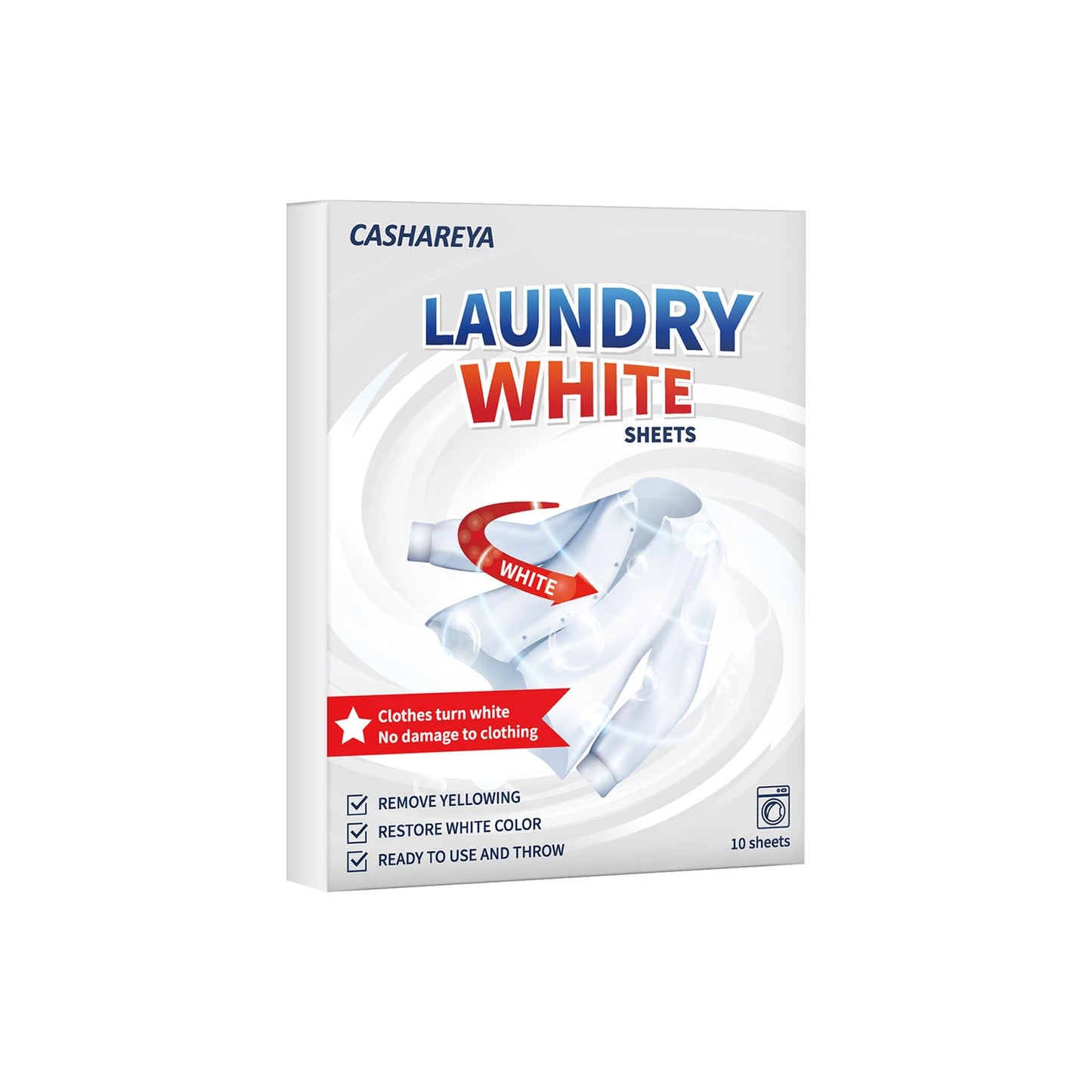 SKY-TOUCH Laundry whitening tablets, color-catching sheets, and stain removers effectively prevent clothes from turning gray or yellow | Home and laundry essentials 10 tablets