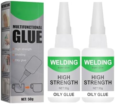 SKY-TOUCH 2PCS Super Glue(30ML), Extra Strong Fast-Drying Adhesive Gel Multi-Surface Repair for Metal, Plastic, Ceramic, Rubber, Wood, Leather, Paper