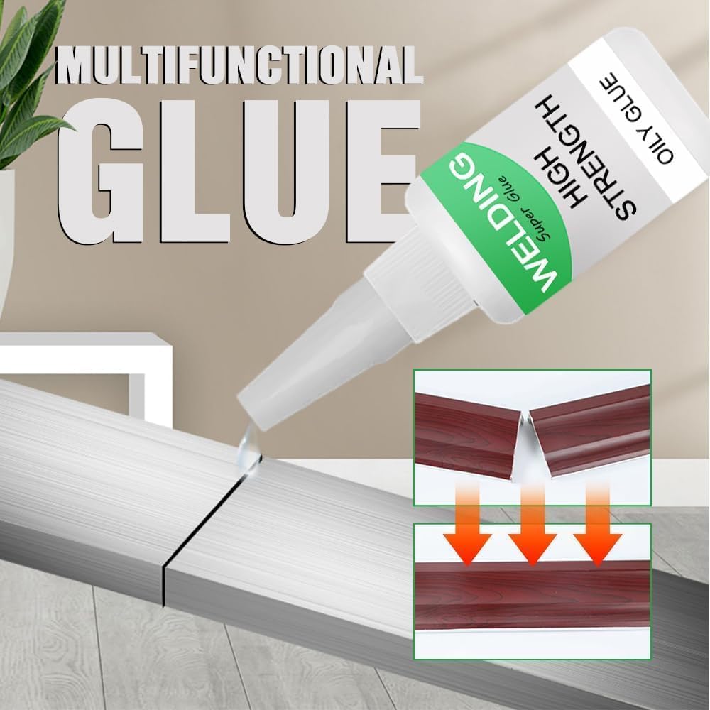 SKY-TOUCH 2PCS Super Glue(30ML), Extra Strong Fast-Drying Adhesive Gel Multi-Surface Repair for Metal, Plastic, Ceramic, Rubber, Wood, Leather, Paper