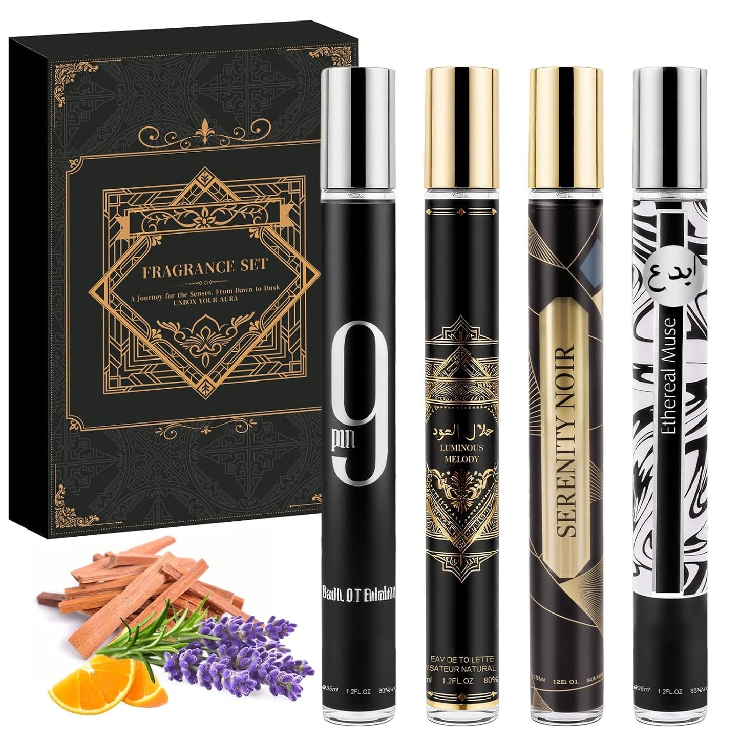 SKY-TOUCH 4-Pack  Ea DE Parfum Set –  4x35ml , Travel Size Perfumes , Long-Lasting Fragrance, Ideal for Birthdays, Anniversaries, Christmas