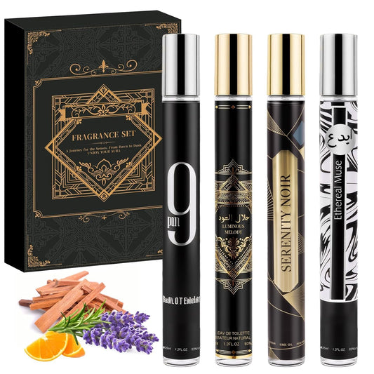 SKY-TOUCH 4-Pack  Ea DE Parfum Set –  4x35ml , Travel Size Perfumes , Long-Lasting Fragrance, Ideal for Birthdays, Anniversaries, Christmas