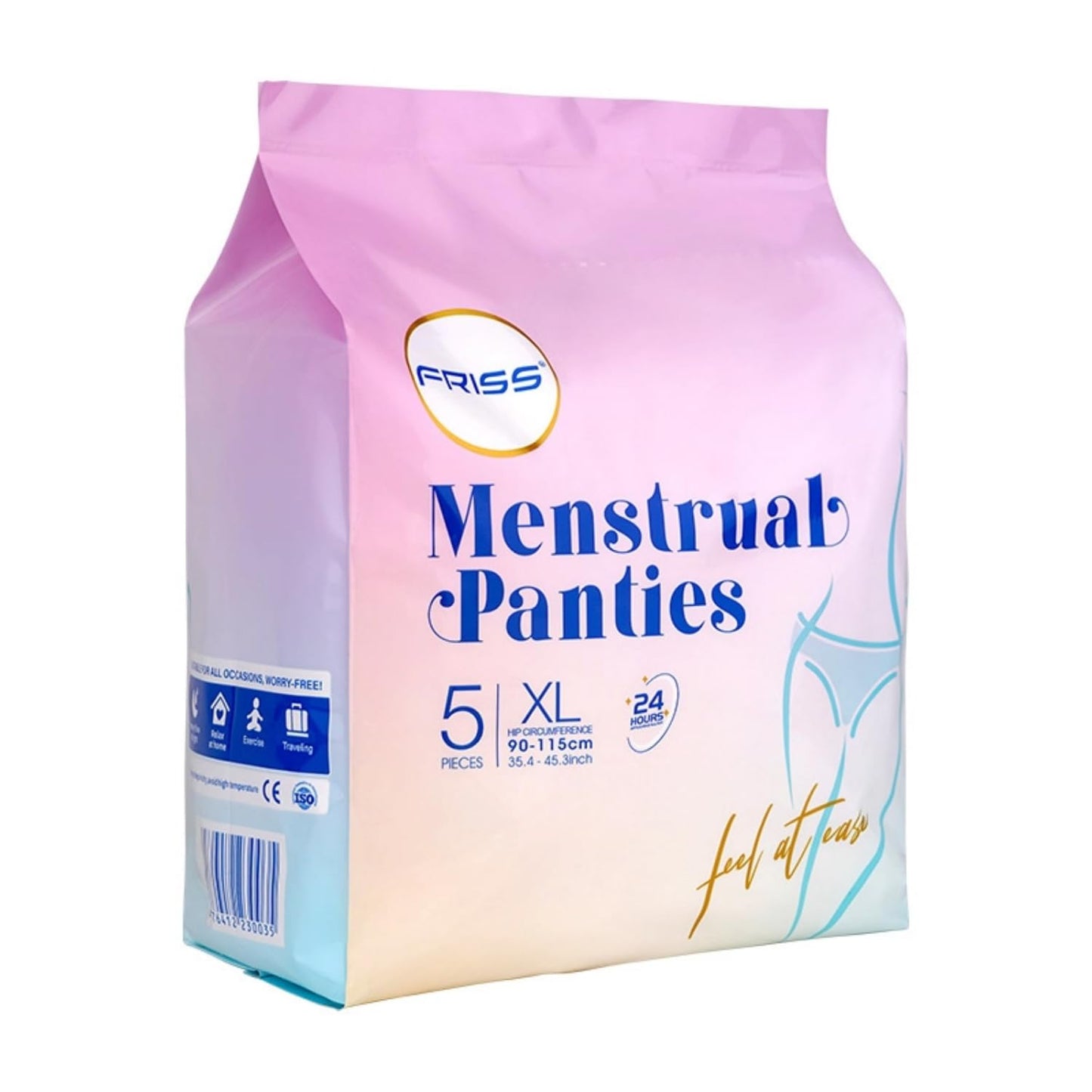 SKY-TOUCH Night Period Panty for Women M-L, 5 Counts Ultra Absorbent Disposable Overnight Panties, 360° Leak Proof Period Panties Breathable Comfortable, Suitable weight 40-70kg