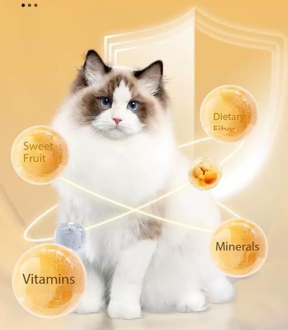 SKY-TOUCH Pet Hairball Relief Gel for Cats – 120g, Natural Formula for Digestive Health, Reduces Shedding, Supports Hairball Elimination