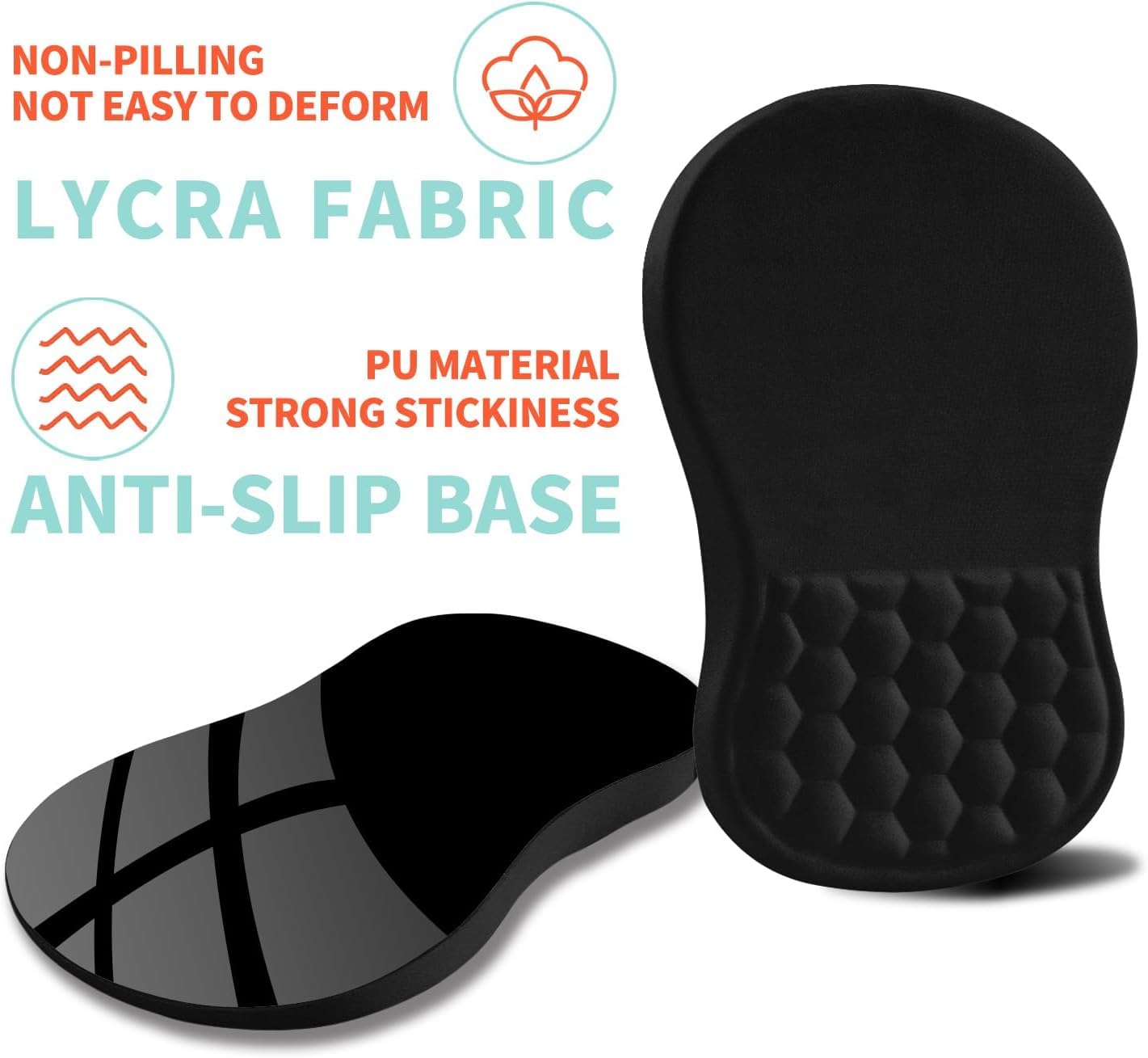 SKY-TOUCH Memory Foam Ergonomic Mouse Pad with Wrist Rest – Bump Massage Design, Non-Slip PU Base, Soft and Comfortable for Wrist Pain Relief, Durable, for Wireless Mouse & Desk (310x210x30mm, Black)