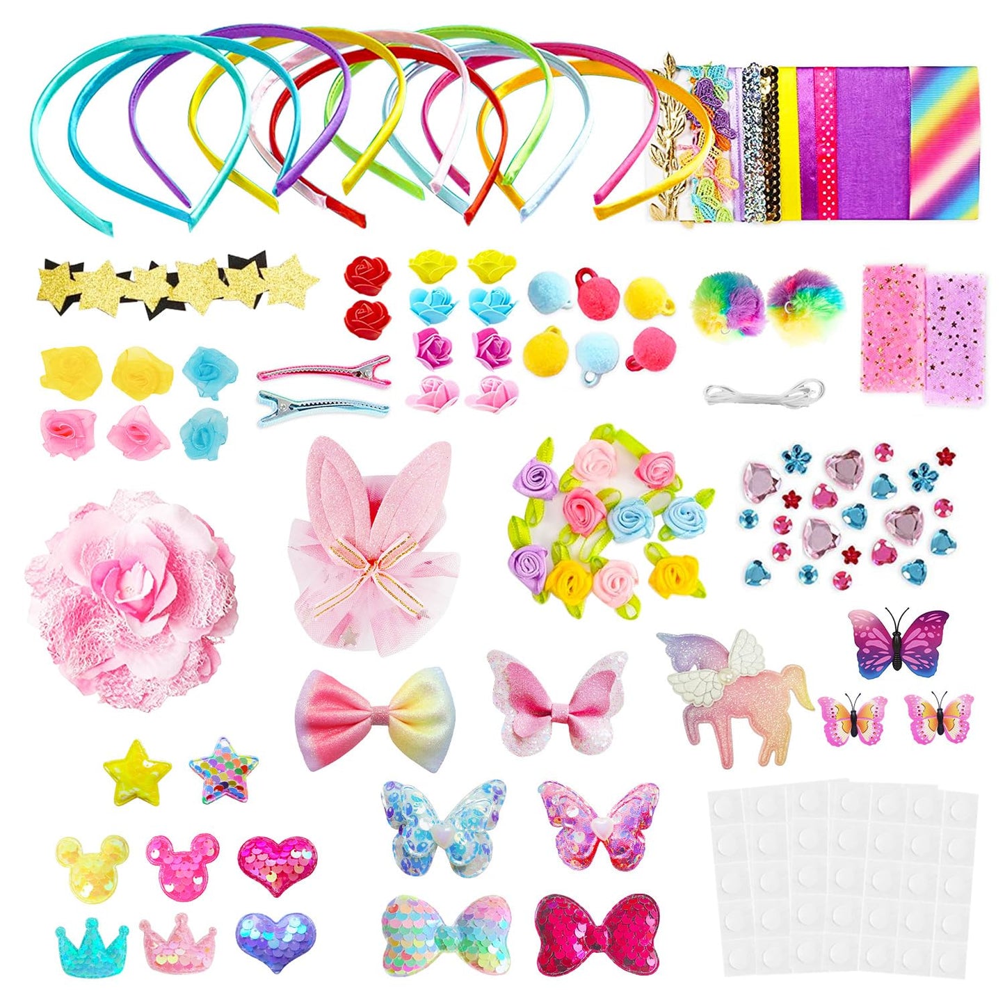 SKY-TOUCH DIY Headband Kit for Girls – Creative Arts & Crafts Set to Make Personalized Hair Accessories, Easy to Use, Perfect Gift for Kids (Ages 60+ months)