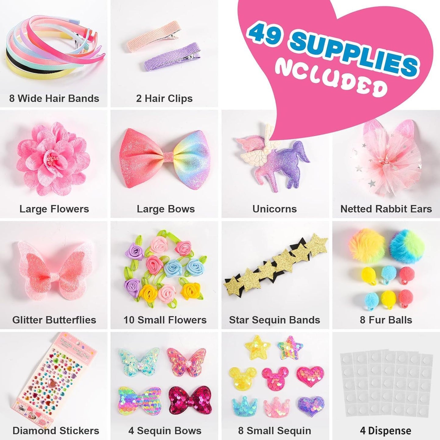 SKY-TOUCH DIY Headband Kit for Girls – Creative Arts & Crafts Set to Make Personalized Hair Accessories, Easy to Use, Perfect Gift for Kids (Ages 60+ months)