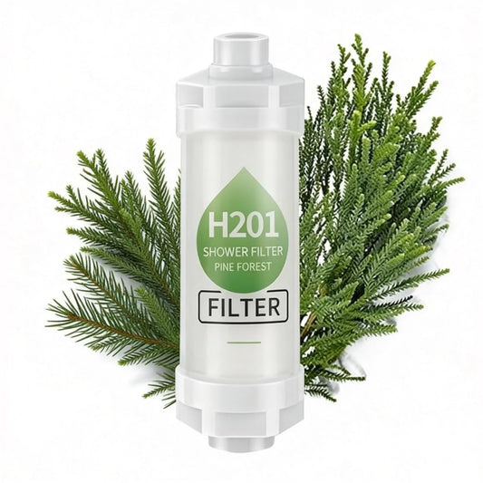 SKY-TOUCH Pine Forest Vitamin Shower Filter - Chlorine & Rust Removal, Anti Hair Loss, Skin Moisturizing, Aromatherapy Relaxation - Easy Installation