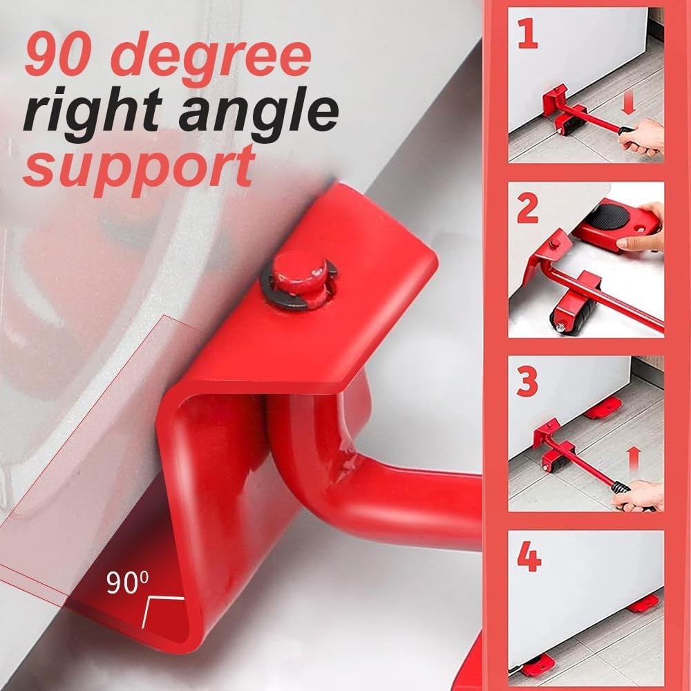 SKY-TOUCH Furniture Lifter, 5 PCS Set Iron Furniture Moving Tools, Heavy-duty Moving Tools Easily Lift and Slide Sofas, Beds, Refrigerators, and Washing Machines