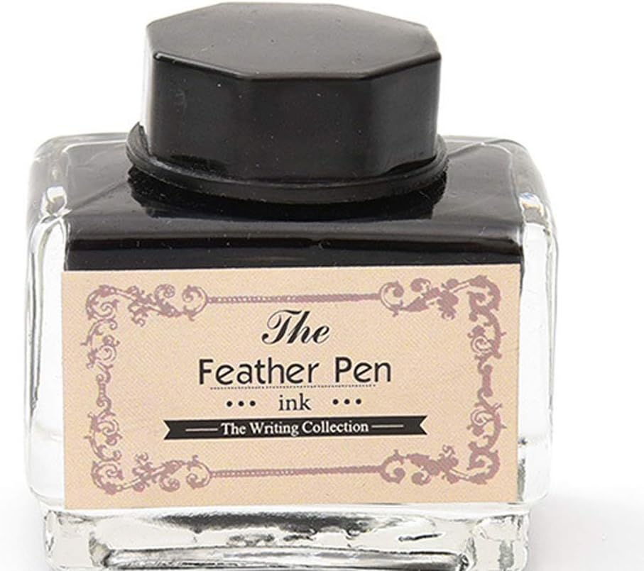 Vintage Feather Quill Dip Pen Writing Ink Set Perfect for Signning Handwriting School Office Stationery Gift Excellent Wedding Souvenir - 4