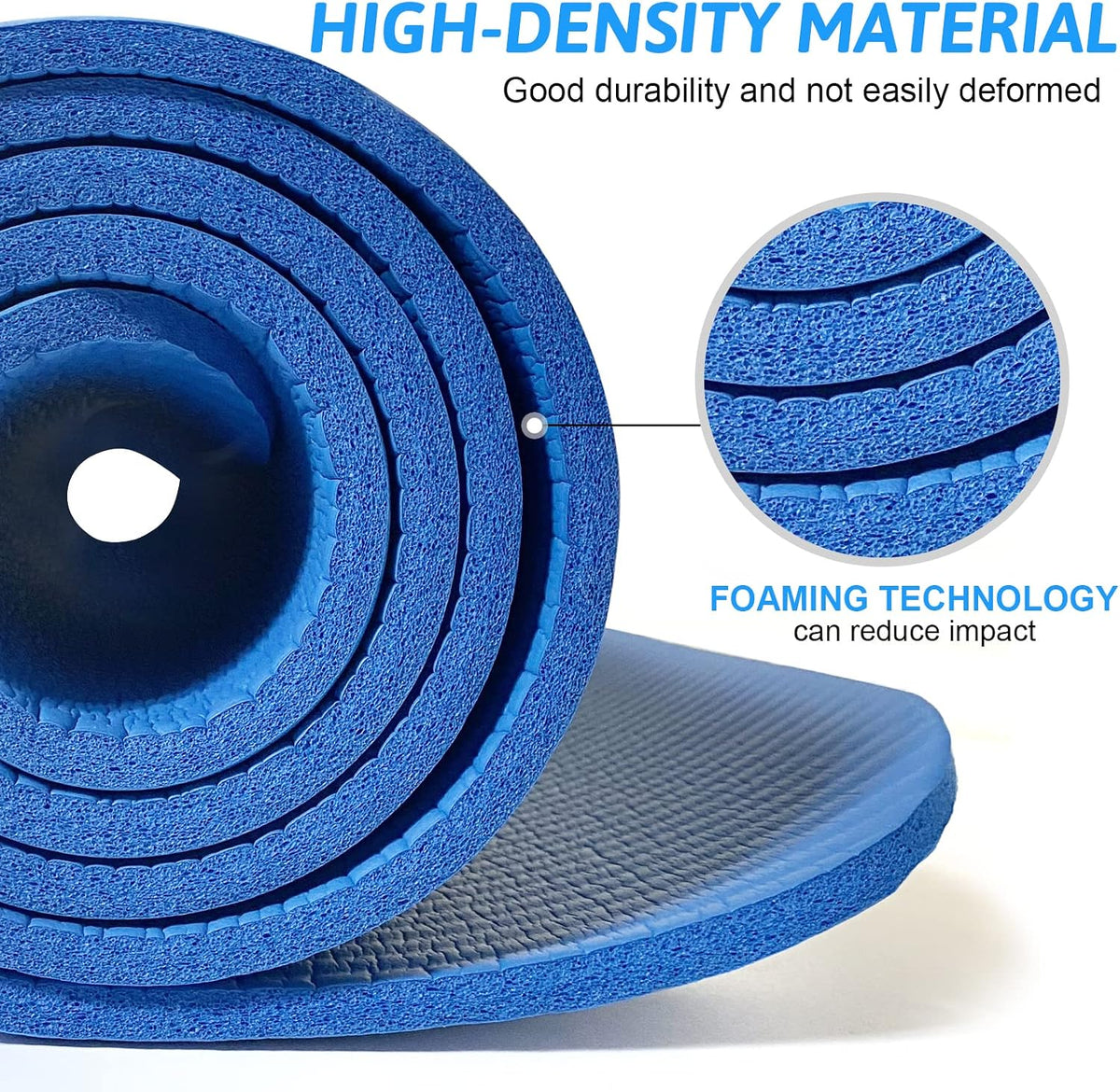 SKY-TOUCH Yoga Mat Non Slip, Yoga Mat with Strap Included 10mm Thick Exercise Mat Ideal for HiiT, Pilates, Yoga and Many Other Home Workouts - 2