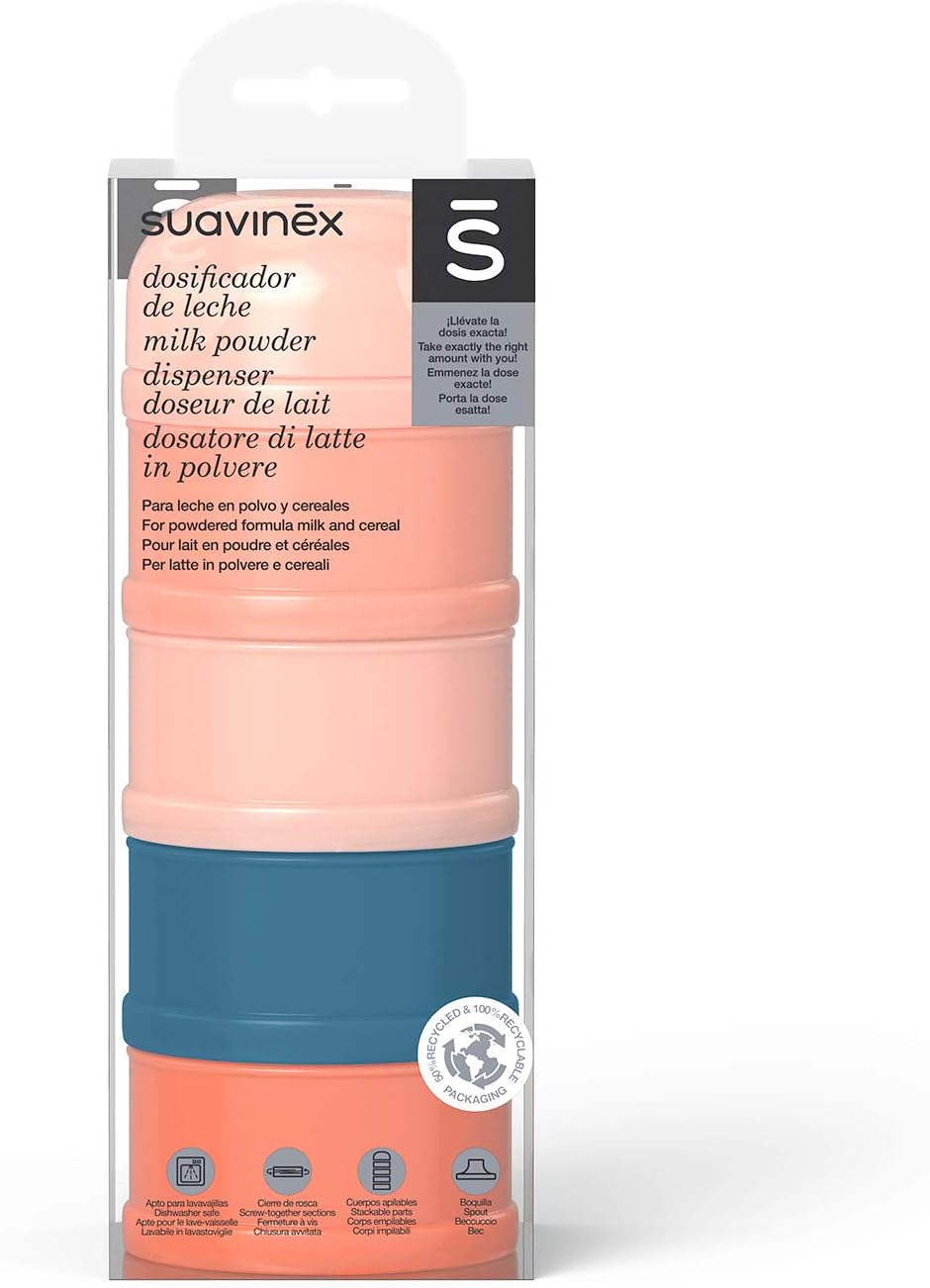 Suavinex 4 Compartments Milk Powder Dispenser, Orange - 2