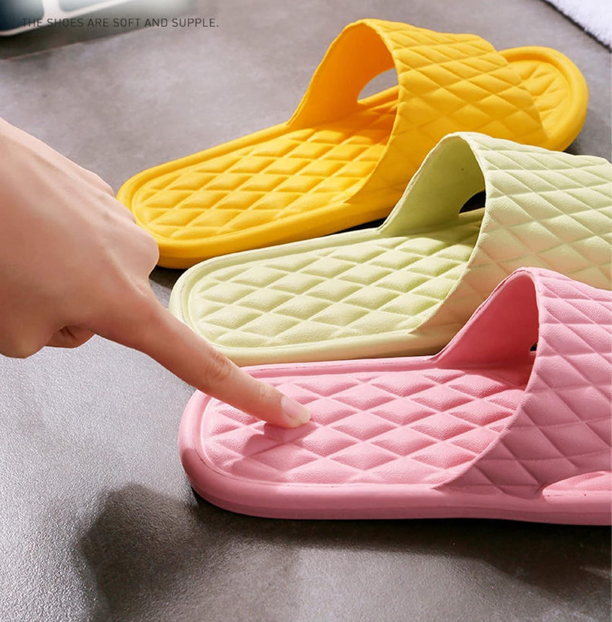 SKY-TOUCH Unisex Shower Slippers, Anti-slip Bathroom Indoor Soft Light Weight Flat Sandals, Size 36-45 - 7