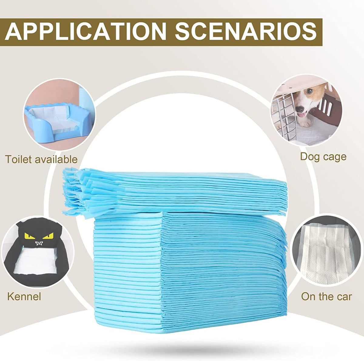 SKY-TOUCH Disposable Absorbent Quick Drying Leak-Proof Pee Pads, Disposable Training Pads For Pets with 5 Highly Absorbent Layers, Puppy Pads For Potty Training For Pets 45 X 33cm, 100 Pieces - 2