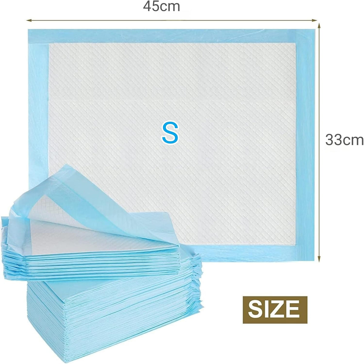 SKY-TOUCH Disposable Absorbent Quick Drying Leak-Proof Pee Pads, Disposable Training Pads For Pets with 5 Highly Absorbent Layers, Puppy Pads For Potty Training For Pets 45 X 33cm, 100 Pieces - 4