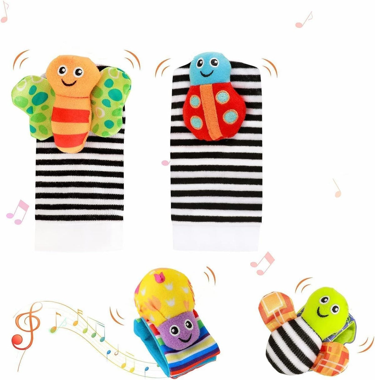 SKY-TOUCH Baby Toys 4 pcs Newborn Development and Foot finder for Boys Girls 0-12 Months - 2