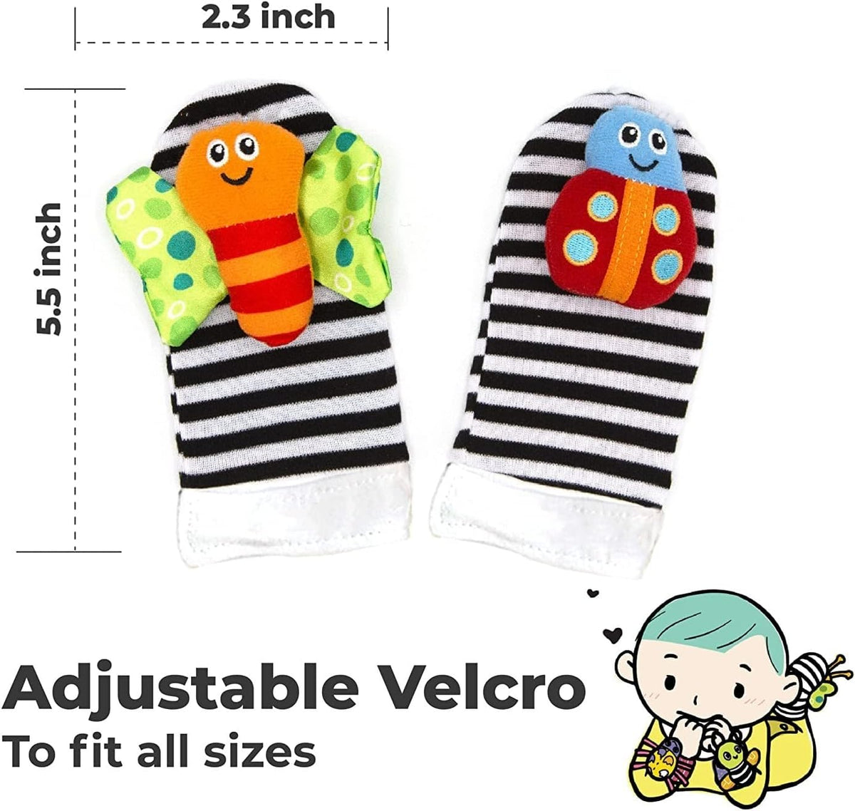 SKY-TOUCH Baby Toys 4 pcs Newborn Development and Foot finder for Boys Girls 0-12 Months - 4