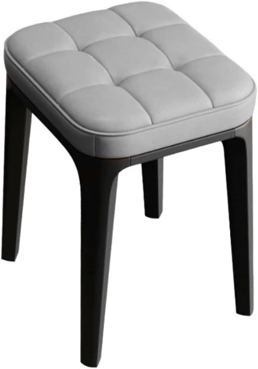 SKY-TOUCH Plastic Stool Chair with Soft Cushion,Vanity Chair,Dressing Stool,Dining Chair for Home,36 x 36 x 40cm - Grey,1 pack