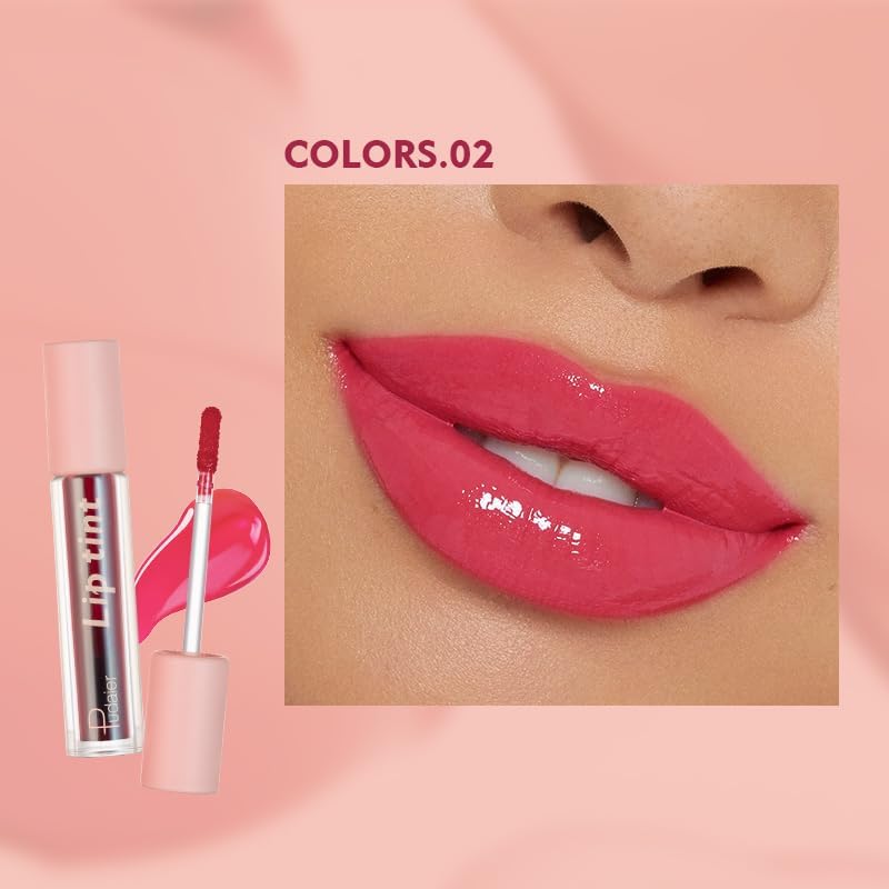 SKY-TOUCH Water Lip Tint Stain Long-Lasting Lip Tint for All-Day Wear Moisturizing Weightless and Non-sticky (#02) - 2