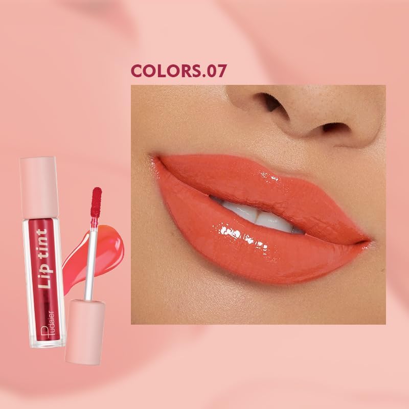 SKY-TOUCH Water Lip Tint Stain Long-Lasting Lip Tint for All-Day Wear Moisturizing Weightless and Non-sticky (#07) - 2