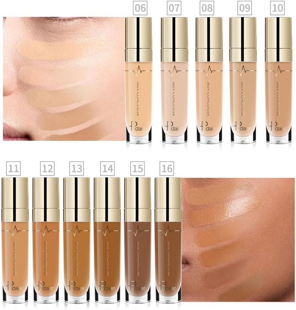 SKY-TOUCH Foundation Concealer BB Cream Concealer Waterproof Sweat Proof Long Lasting Full Coverage Matte Liquid Concealer Concealing Blemishes Dark Spots and Dark Circles for Face and Eyes (#5 5ml) - 4