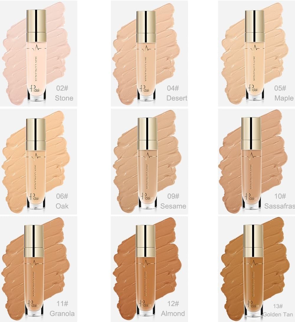 SKY-TOUCH Foundation Concealer BB Cream Concealer Waterproof Sweat Proof Long Lasting Full Coverage Matte Liquid Concealer Concealing Blemishes Dark Spots and Dark Circles for Face and Eyes (#5 5ml) - 6
