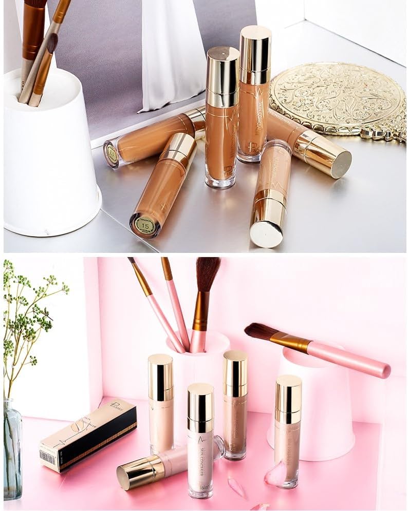 SKY-TOUCH Foundation Concealer BB Cream Concealer Waterproof Sweat Proof Long Lasting Full Coverage Matte Liquid Concealer Concealing Blemishes Dark Spots and Dark Circles for Face and Eyes (#5 5ml) - 7