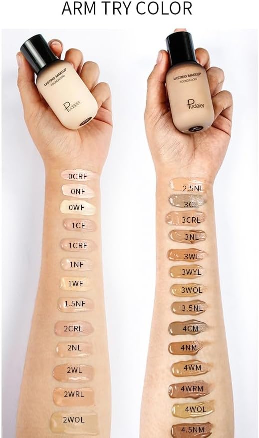 SKY-TOUCH Concealing 24-Hour Liquid Foundation For Face & Body Full Coverage - Invisible Pores, Covering Blemishes(1CF 40ml) - 8