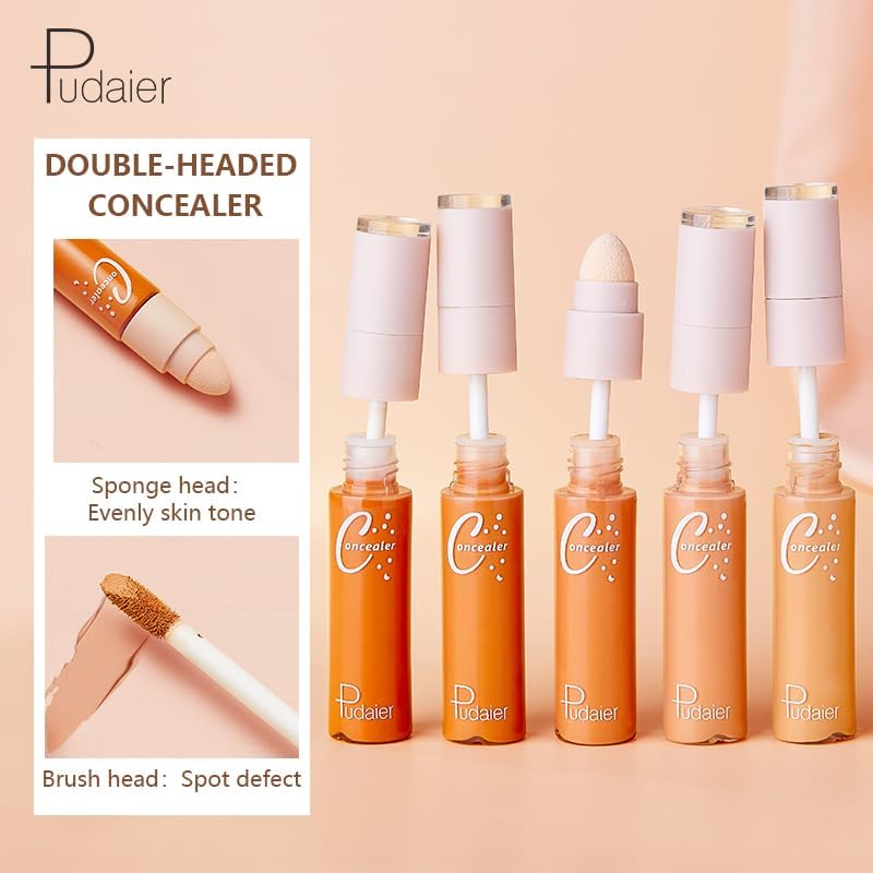 SKY-TOUCH Concealer Stick : Double Head Conceals, Covers, Hydrates, Highlights, Waterproof, 7 Colors, All-Day Wear, Lightweight (#03 13g) - 2