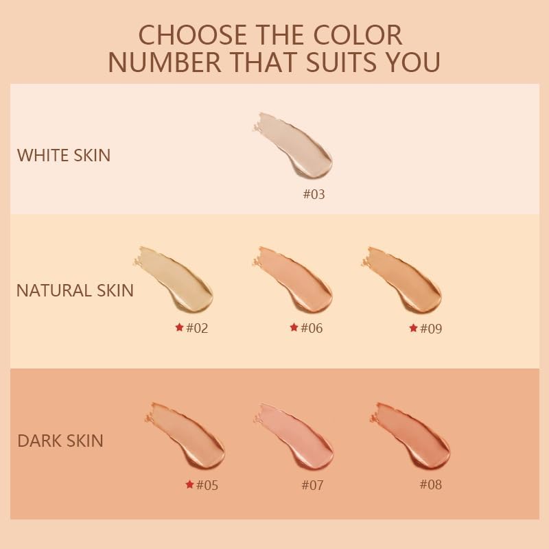 SKY-TOUCH Concealer Stick : Double Head Conceals, Covers, Hydrates, Highlights, Waterproof, 7 Colors, All-Day Wear, Lightweight (#03 13g) - 6